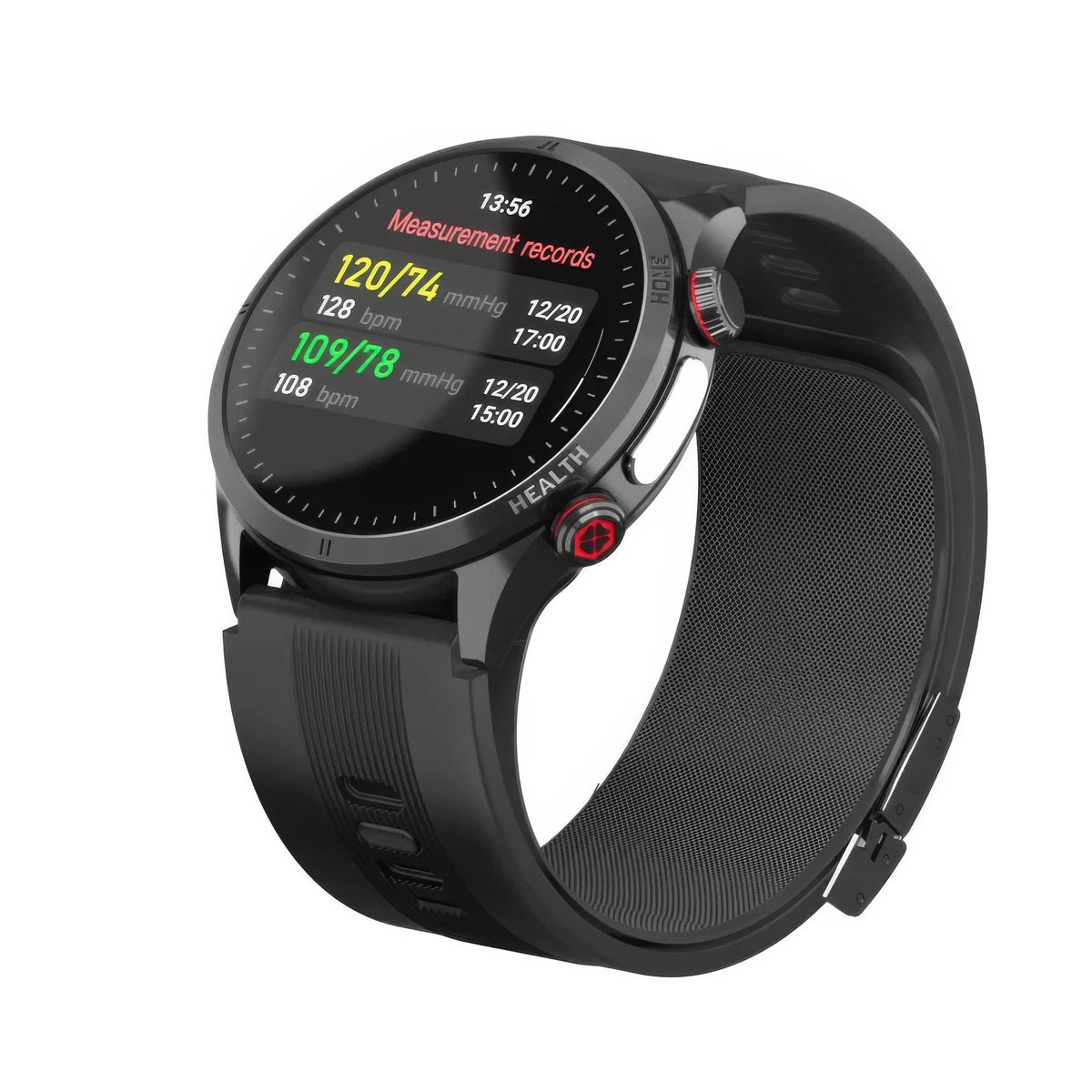 CFY EA26 Smart Watch with Air Pump Blood Pressure Monitor, Blood Glucose, ECG & Fitness Tracker
