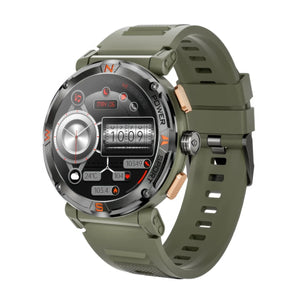 CFY MAX 1 Gps Compass 1.43'' Amoled Screen 3atm Waterproof Blood Oxygen Blood Pressure Sleep Monitoring 100+ Sports Modes Smartwatch Green