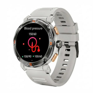 CFY MAX 1 Gps Compass 1.43'' Amoled Screen 3atm Waterproof Blood Oxygen Blood Pressure Sleep Monitoring 100+ Sports Modes Smartwatch Gray