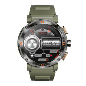 CFY MAX 1 Gps Compass 1.43'' Amoled Screen 3atm Waterproof Blood Oxygen Blood Pressure Sleep Monitoring 100+ Sports Modes Smartwatch Green