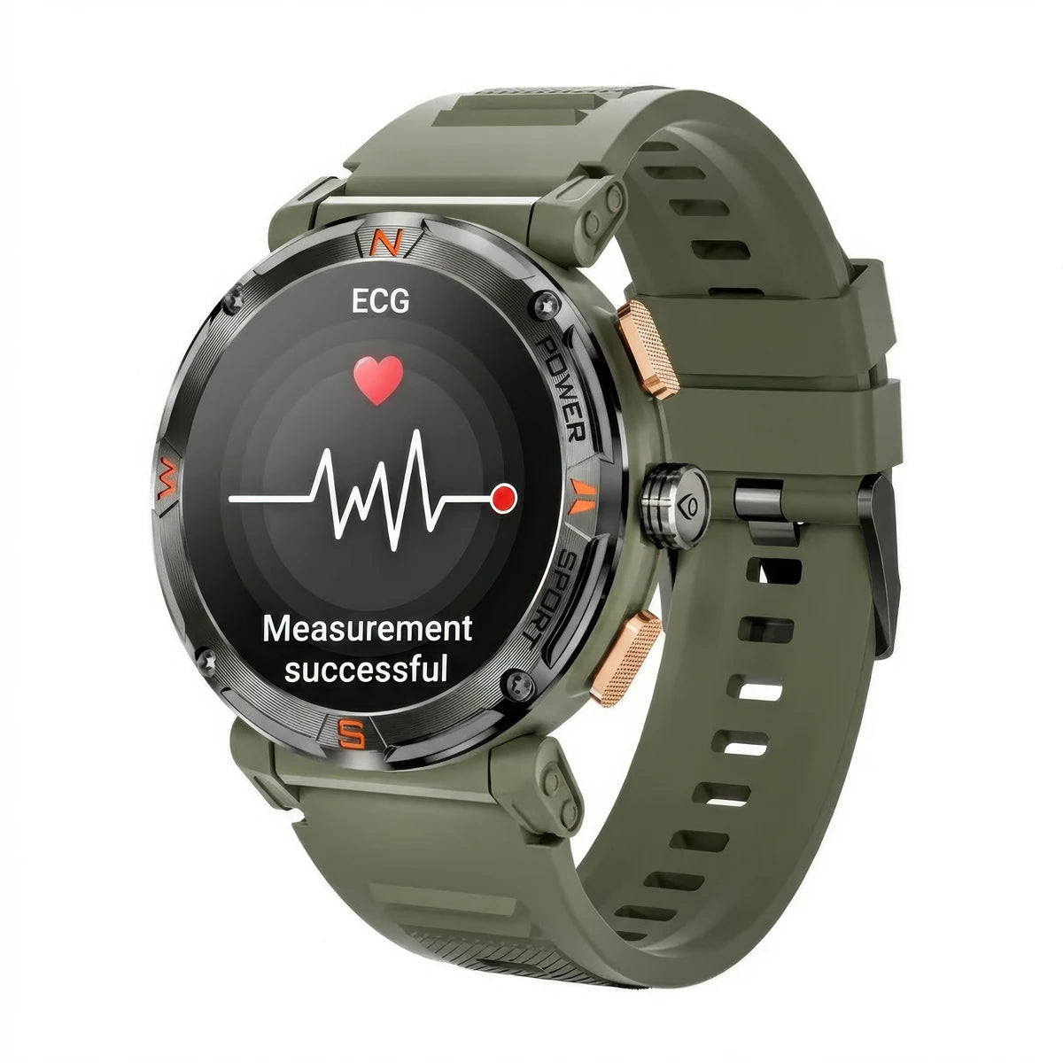 CFY MAX 1 Gps Compass 1.43'' Amoled Screen 3atm Waterproof Blood Oxygen Blood Pressure Sleep Monitoring 100+ Sports Modes Smartwatch Green