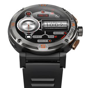 CFY MAX 1 Gps Compass 1.43'' Amoled Screen 3atm Waterproof Blood Oxygen Blood Pressure Sleep Monitoring 100+ Sports Modes Smartwatch Black