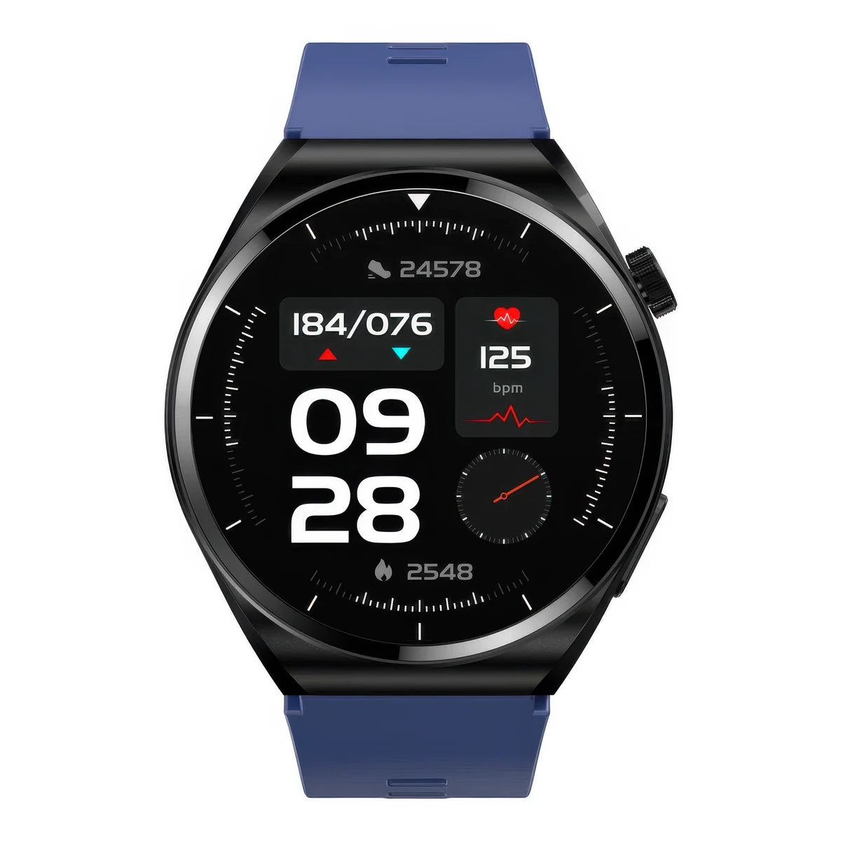CFY Max 4 High Precision Air Pump Blood Pressure ECG Blood Oxygen Monitoring SmartWatch Blue