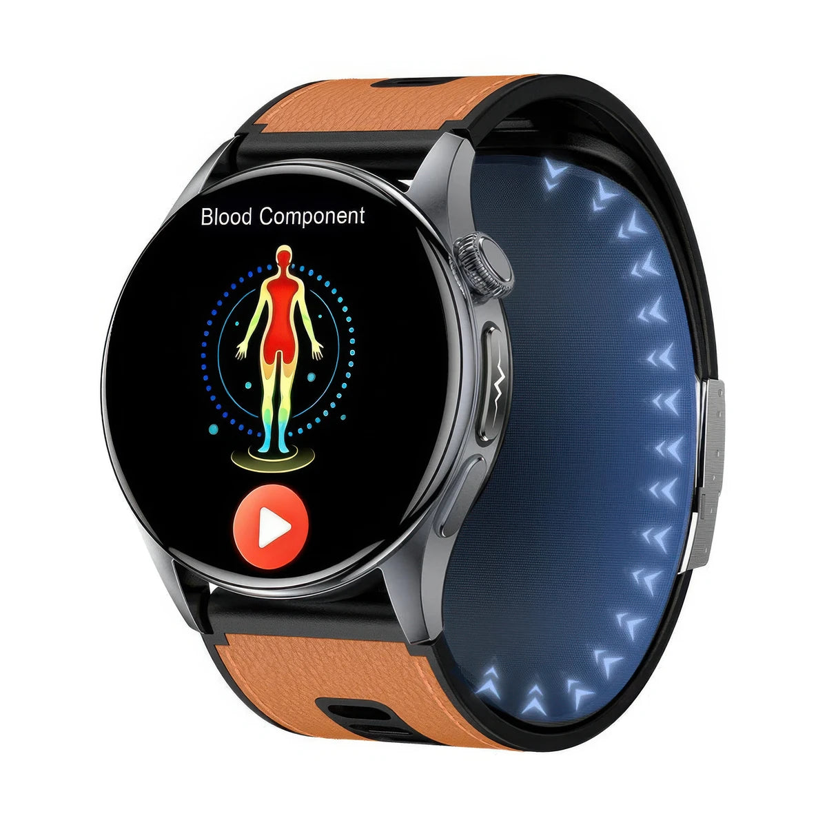 CFY Max 6 Smartwatch - Air Pump, Blood Pressure, ECG, Blood Sugar & Oxygen