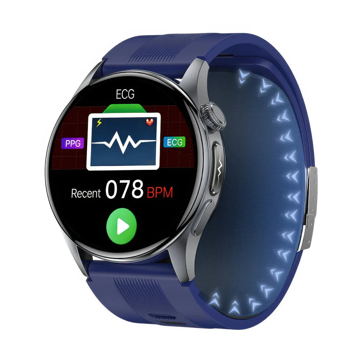 CFY Max 6 Smartwatch - Air Pump, Blood Pressure, ECG, Blood Sugar & Oxygen
