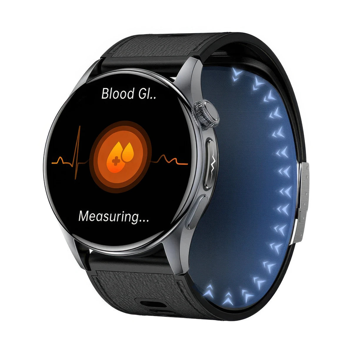 CFY Max 6 Smartwatch - Air Pump, Blood Pressure, ECG, Blood Sugar & Oxygen