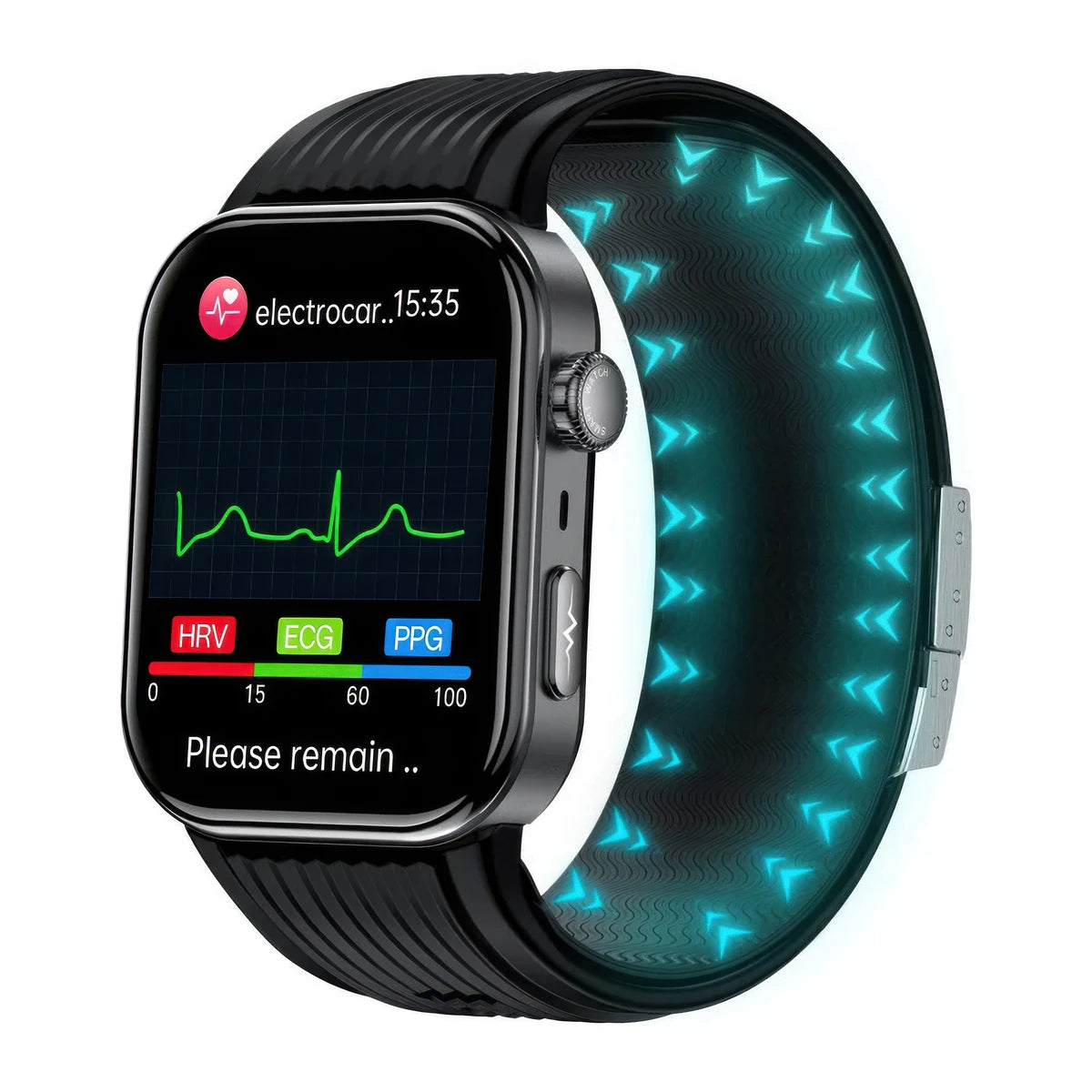 CFY Max 7 Smartwatch - AI Blood Pressure, ECG, Blood Sugar & SOS Alert