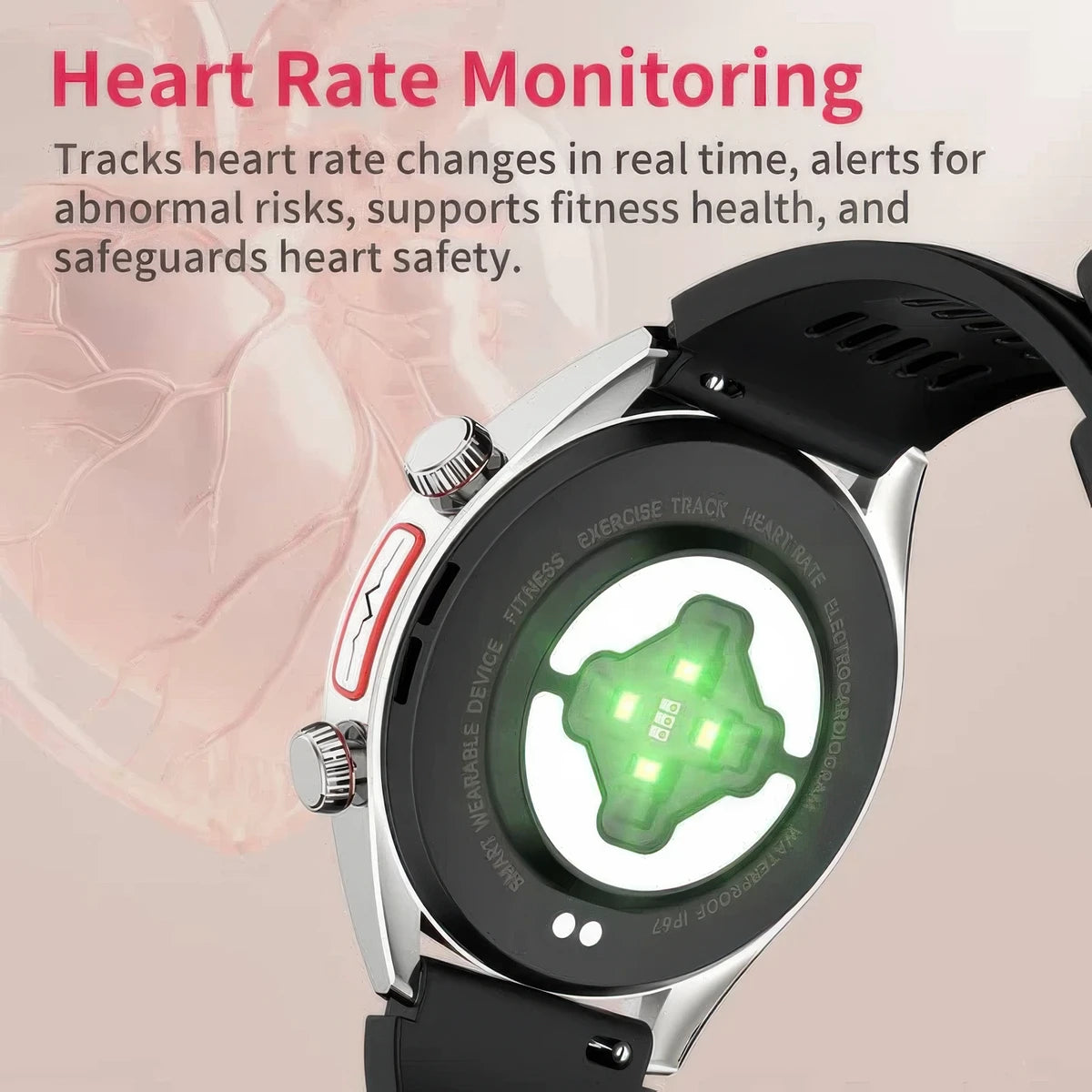 CFY02 Multi-Lead ECG Monitoring Blood Glucose Blood Pressure Heart Rate Measurement Health Smart Watch