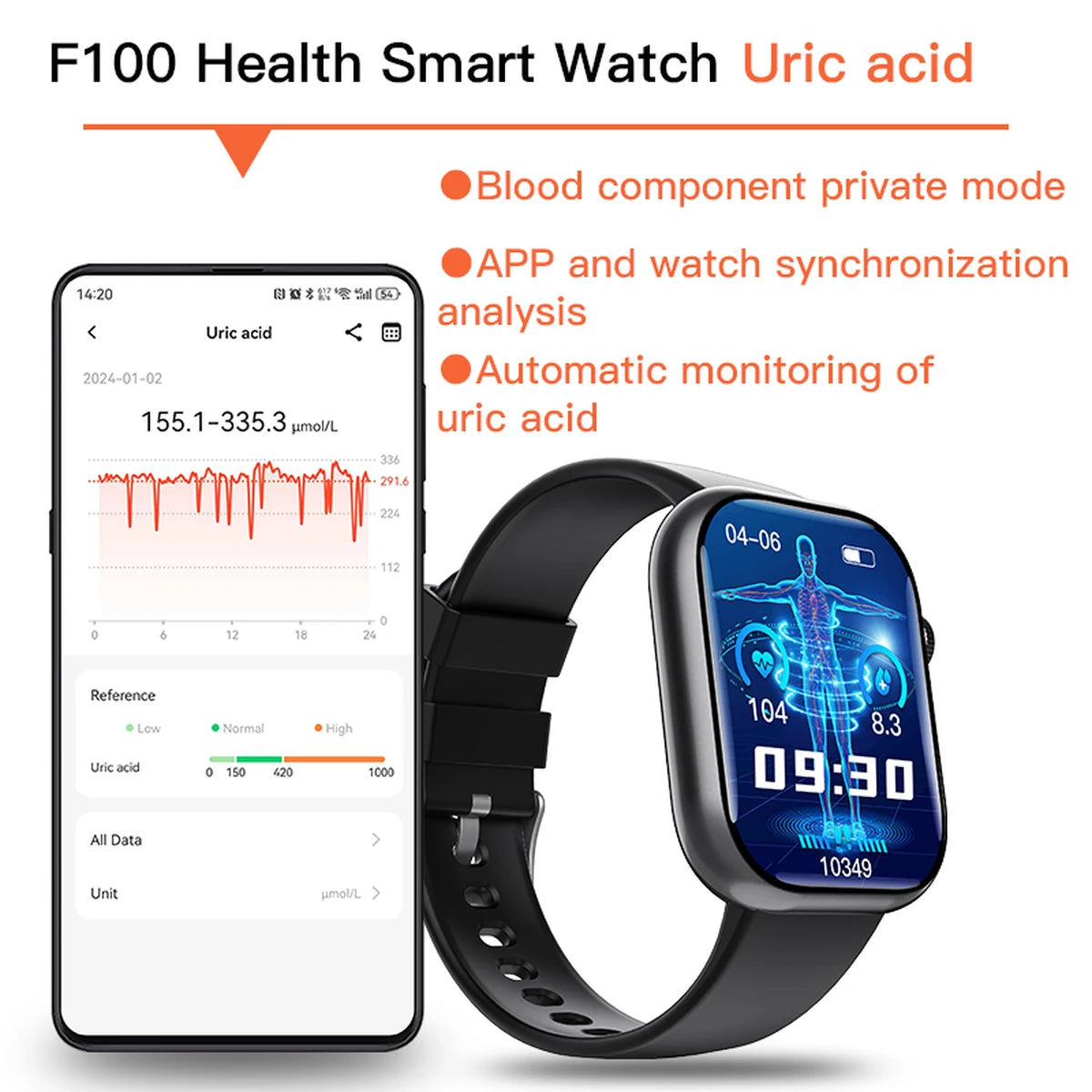 F100 Smart Watch 2.10 Inch HD Display Fitness Tracker