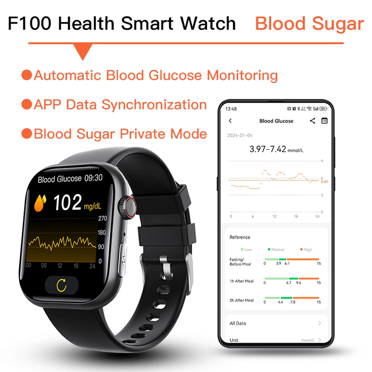 F100 Smart Watch Sleep Tracking Fitness Tracker