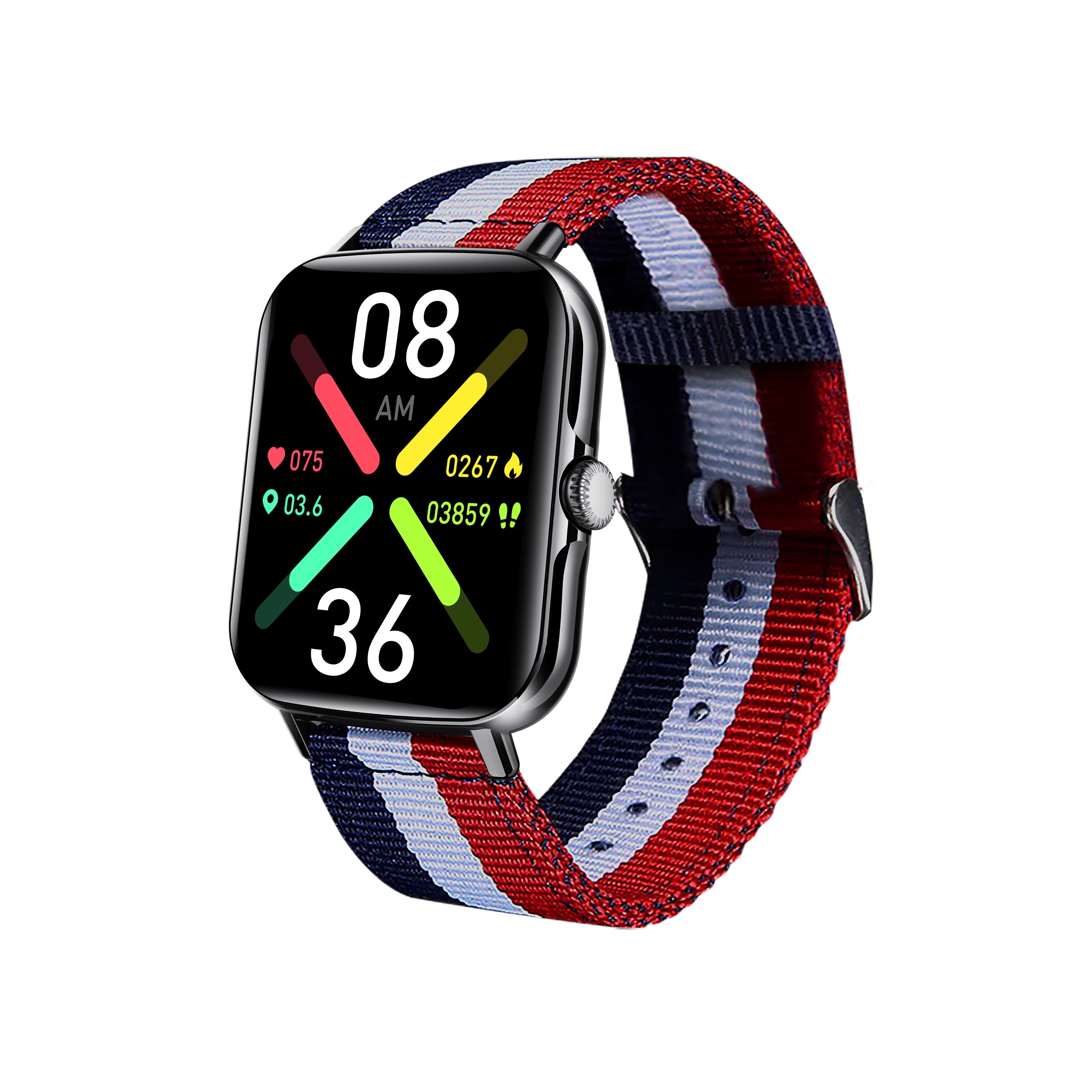 F107 Smart Watch with Bluetooth Calling, 1.91-inch IPS Display & Fitness Tracker