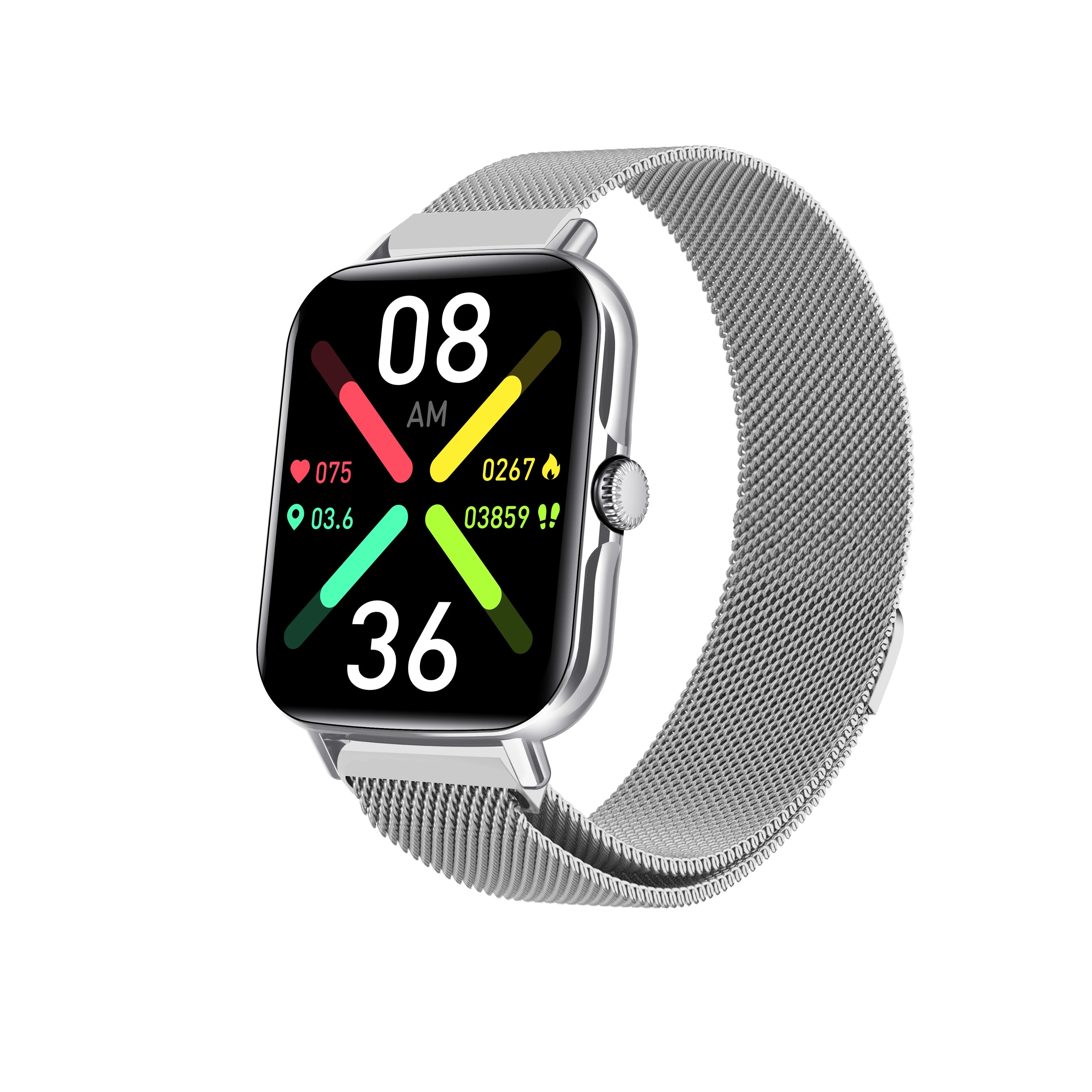 F107 Smart Watch with Bluetooth Calling, 1.91-inch IPS Display & Fitness Tracker