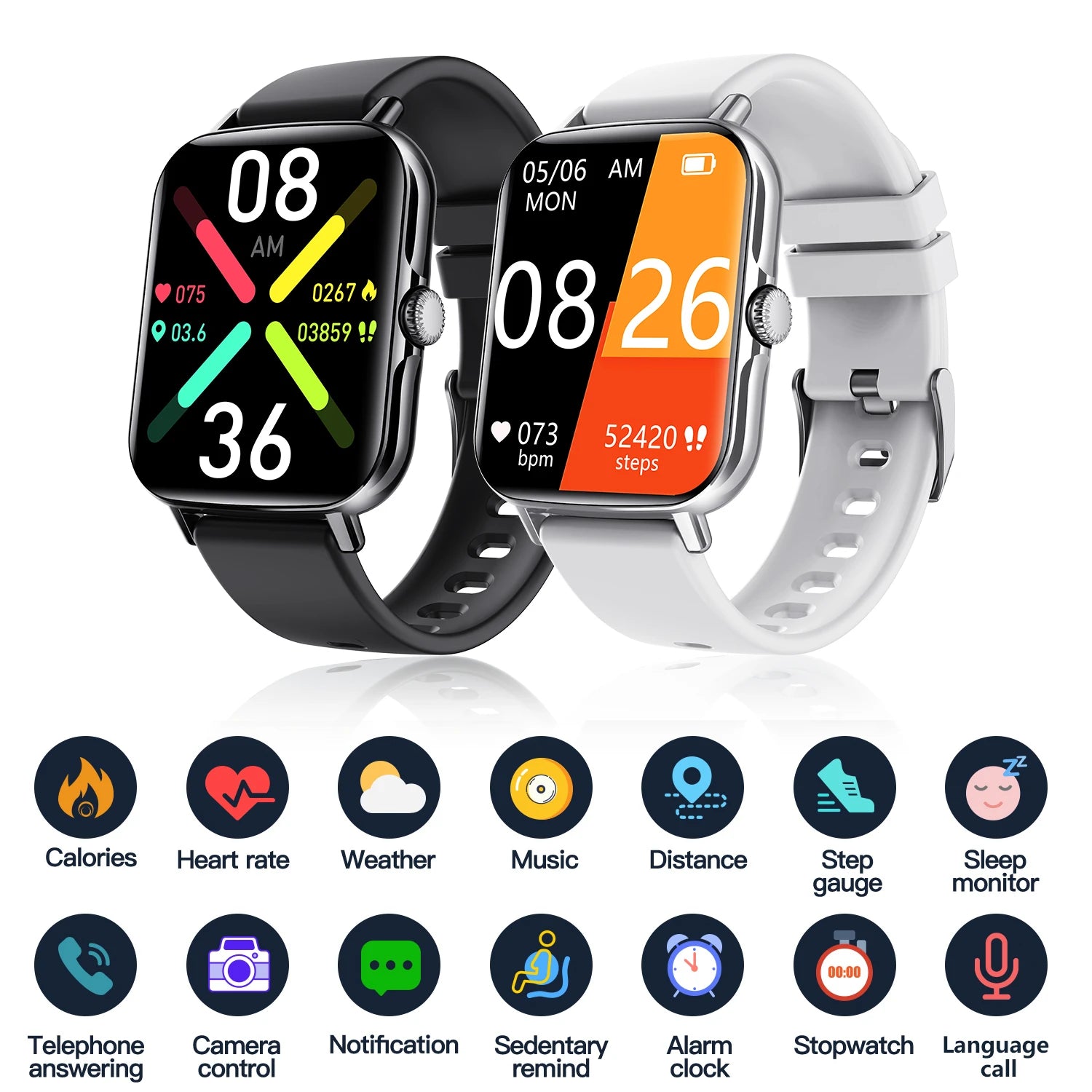 F107 Smart Watch Calorie Tracking Fitness Tracker
