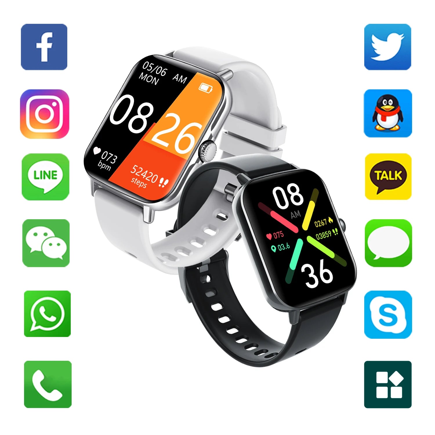F107 Smart Watch Heart Rate Tracking Fitness Tracker