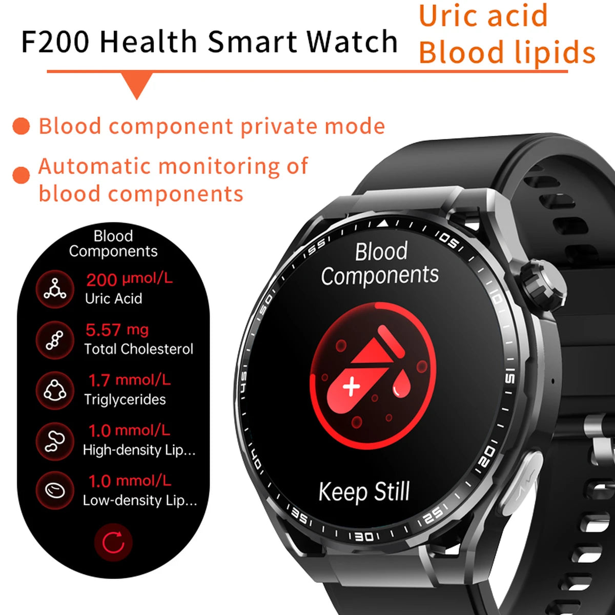 F200 Smart Watch 1.55 Inch HD Fitness Tracker