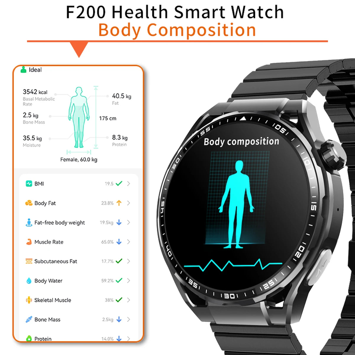 F200 Smart Watch Sleep Tracking Fitness Tracker