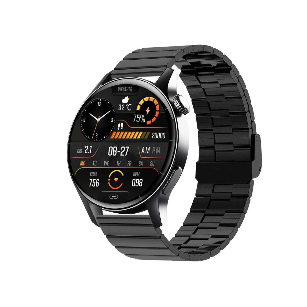 F207R Smart Watch with Bluetooth Calling & 1.35-inch Round Display Fitness Tracker