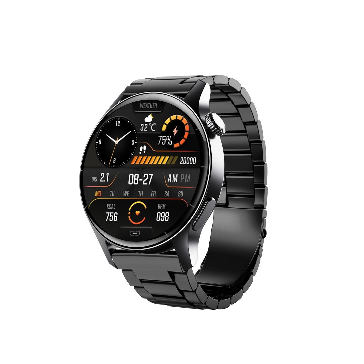 F207R Smart Watch with Bluetooth Calling & 1.35-inch Round Display Fitness Tracker
