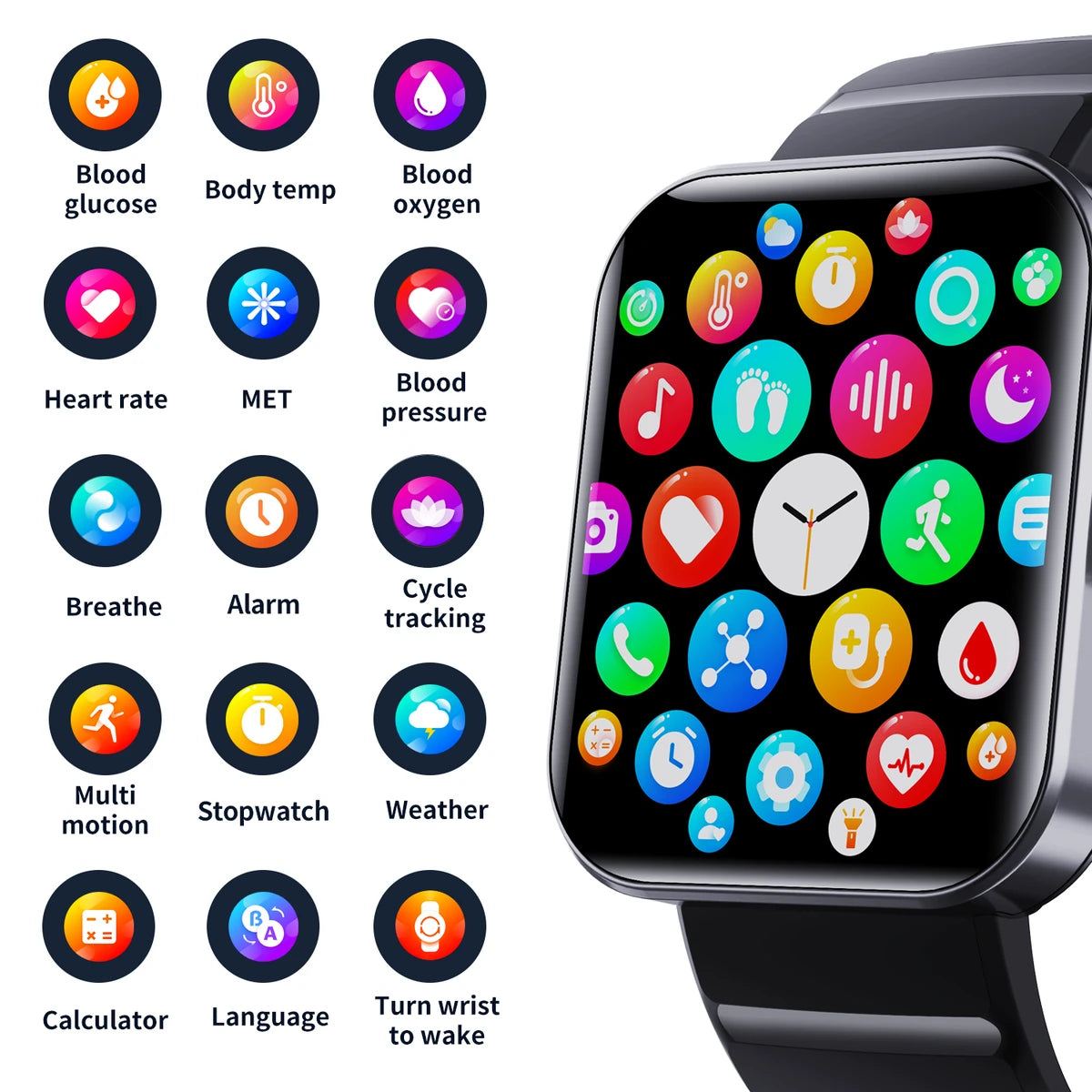 F21Pro smart watch IP67 water resistant fitness tracker