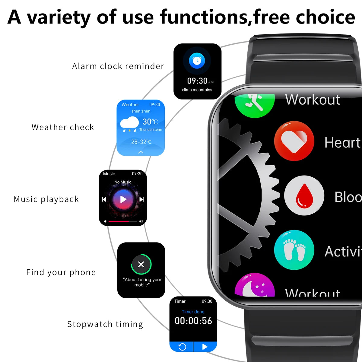 F21Pro smart watch activity tracker for daily exercise