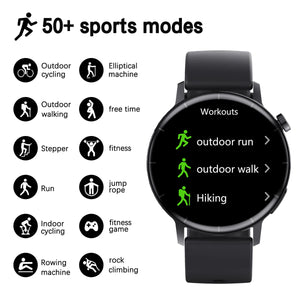 F22R smart watch fitness tracker with 50 plus sports modes activity tracking smartwatch