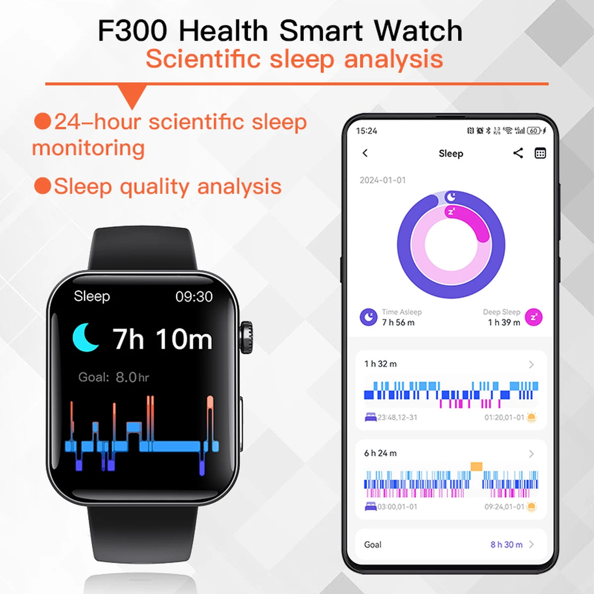 F300 Smart Watch Activity Tracking Fitness Tracker