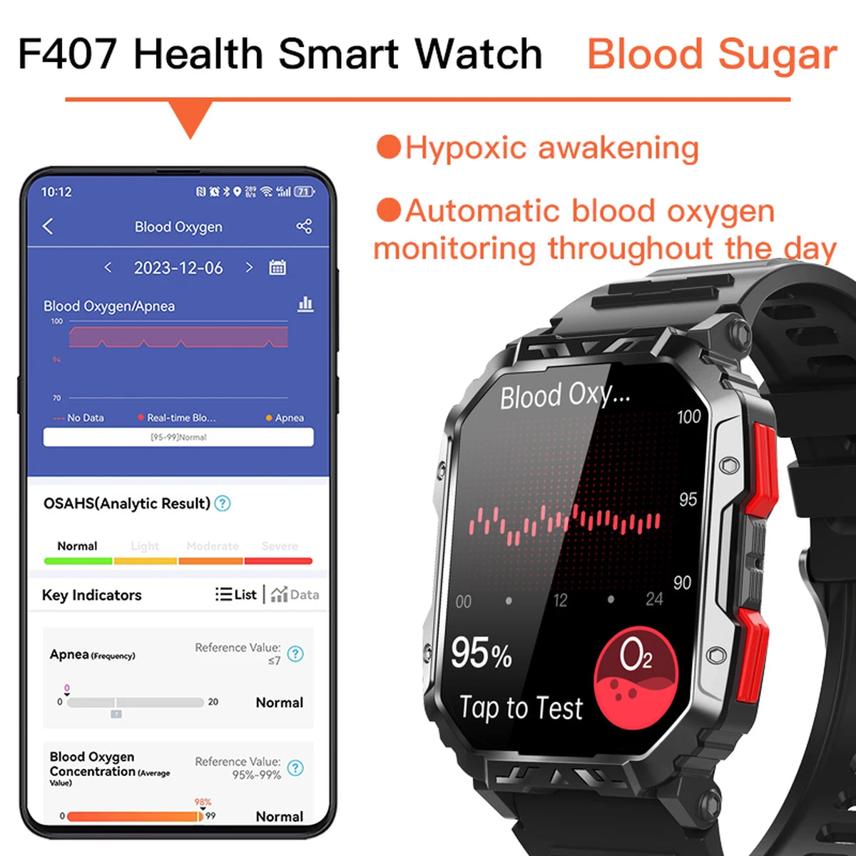 F407 smart watch heart rate tracking fitness tracker