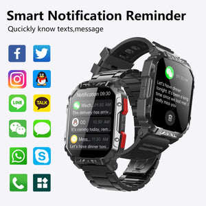 F407 smart watch rugged design fitness tracker