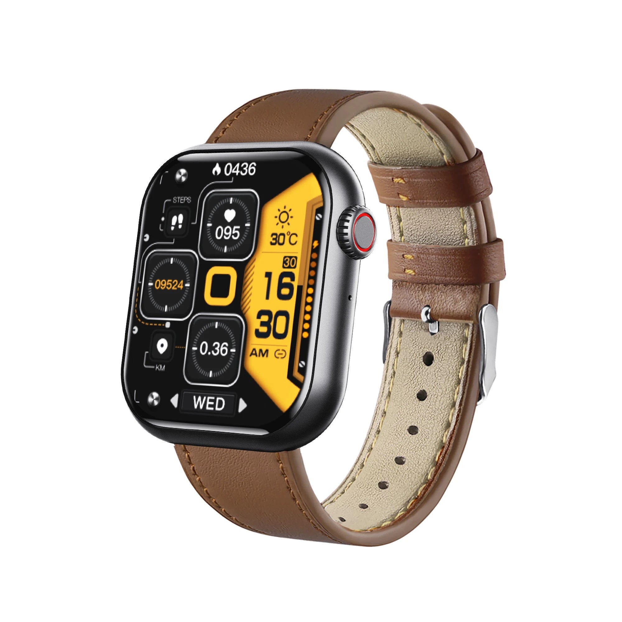 F57 smart watch front display view with fitness tracking screen