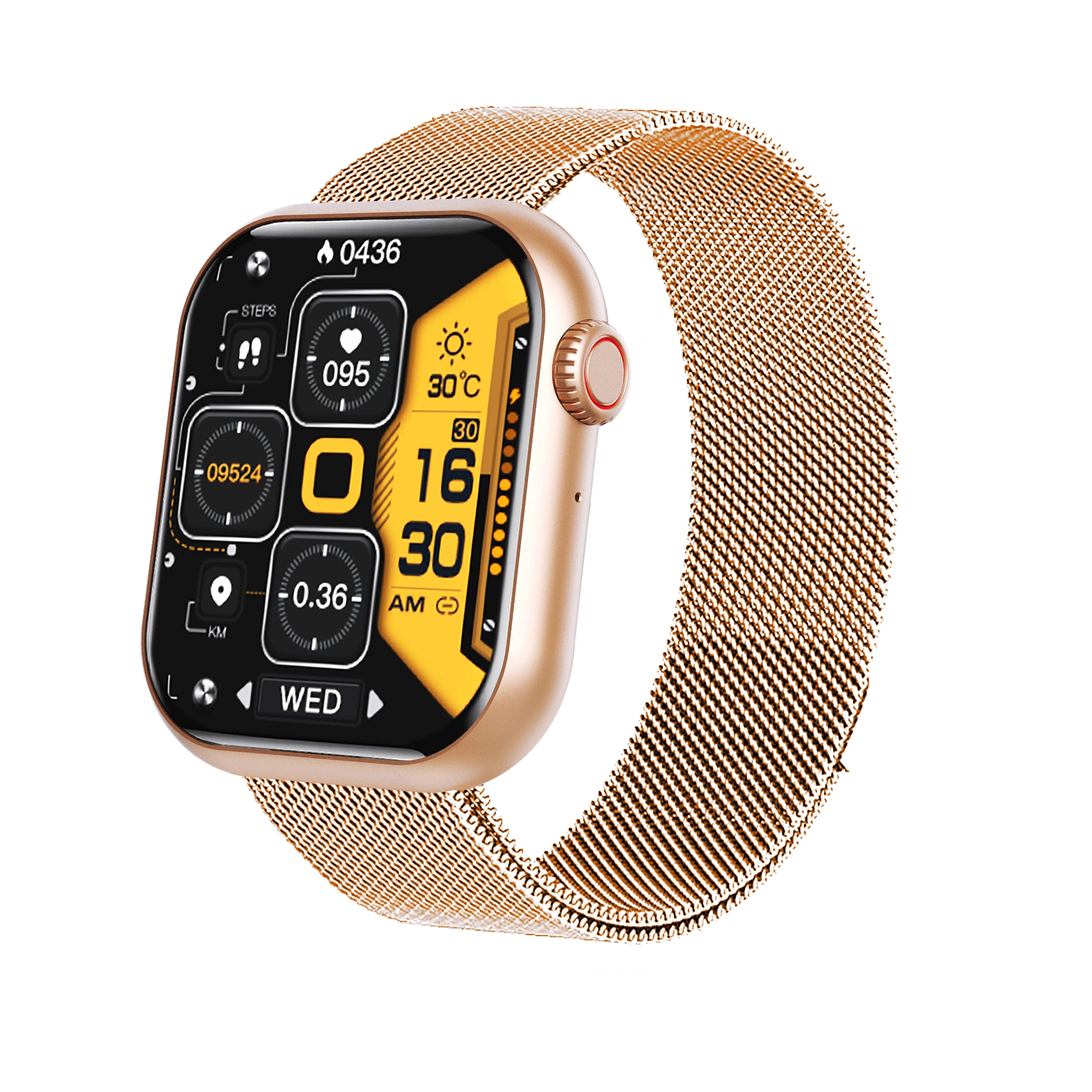 F57 smart watch large screen product shot on white background