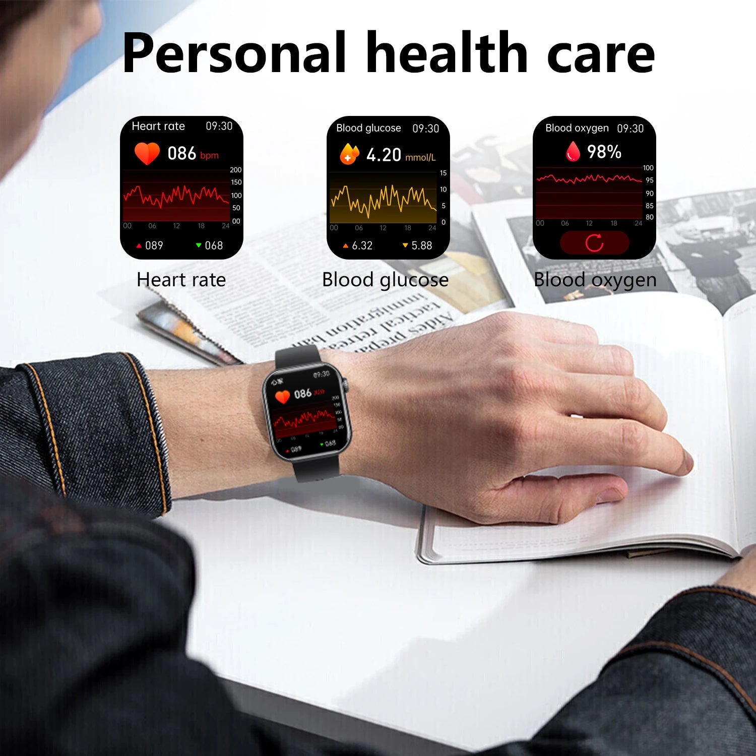 F57 smart watch smart message reminders and app notifications