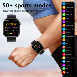 F57 smart watch daily wellness tracking and fitness features
