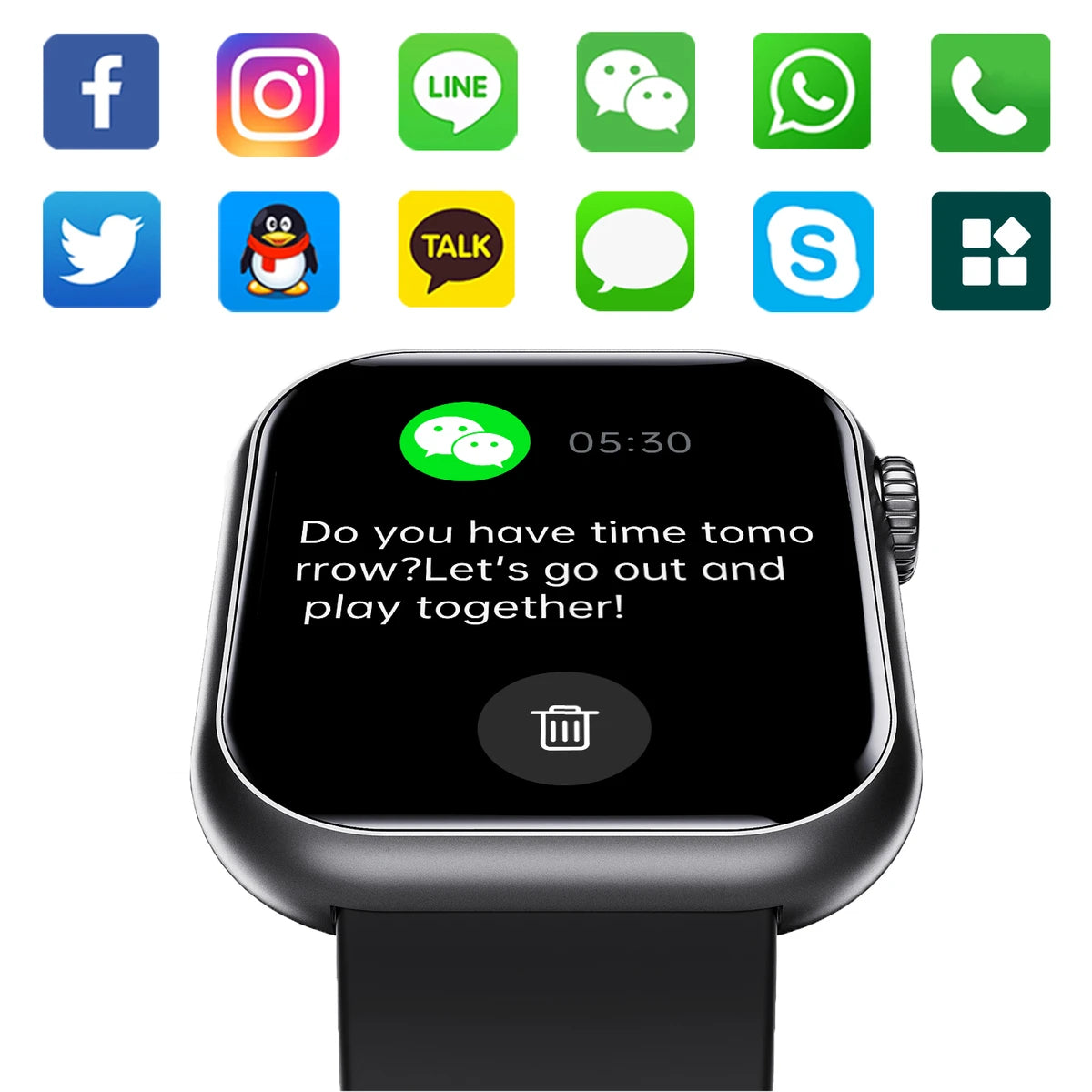 F57 Smart Watch Message Notifications Fitness Tracker