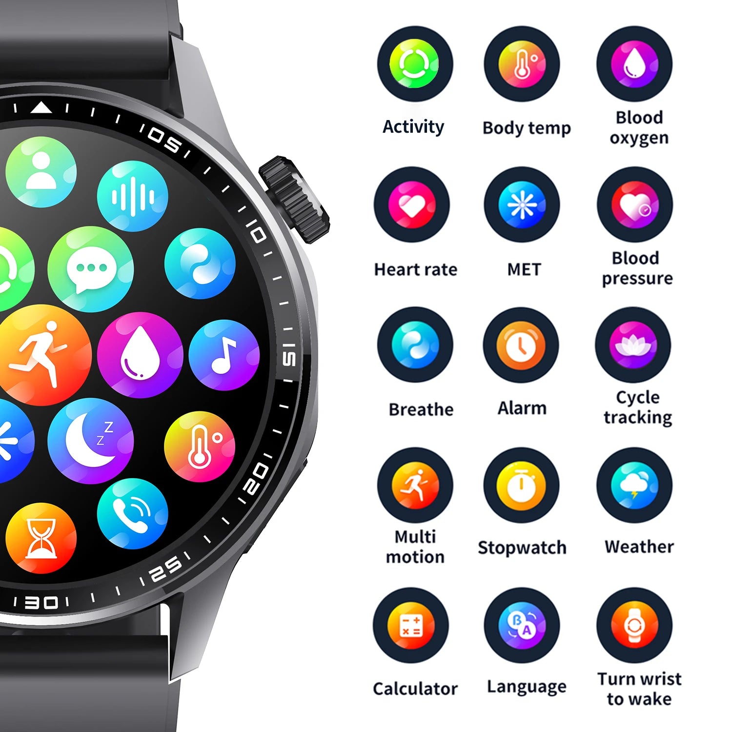 F61 Smart Watch 1.55 Inch HD Display Fitness Tracker