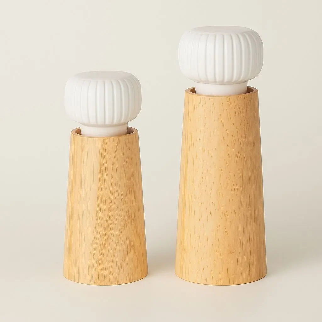 Ceramic & Wood Pepper Grinder – Manual Spice Mill