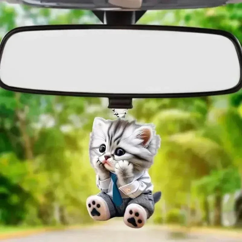 Cat Rearview Mirror Pendant
