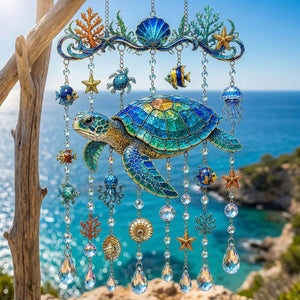 Ocean-Themed Crystal Wind Chime – Bring the Ocean Glow to Your Garden
