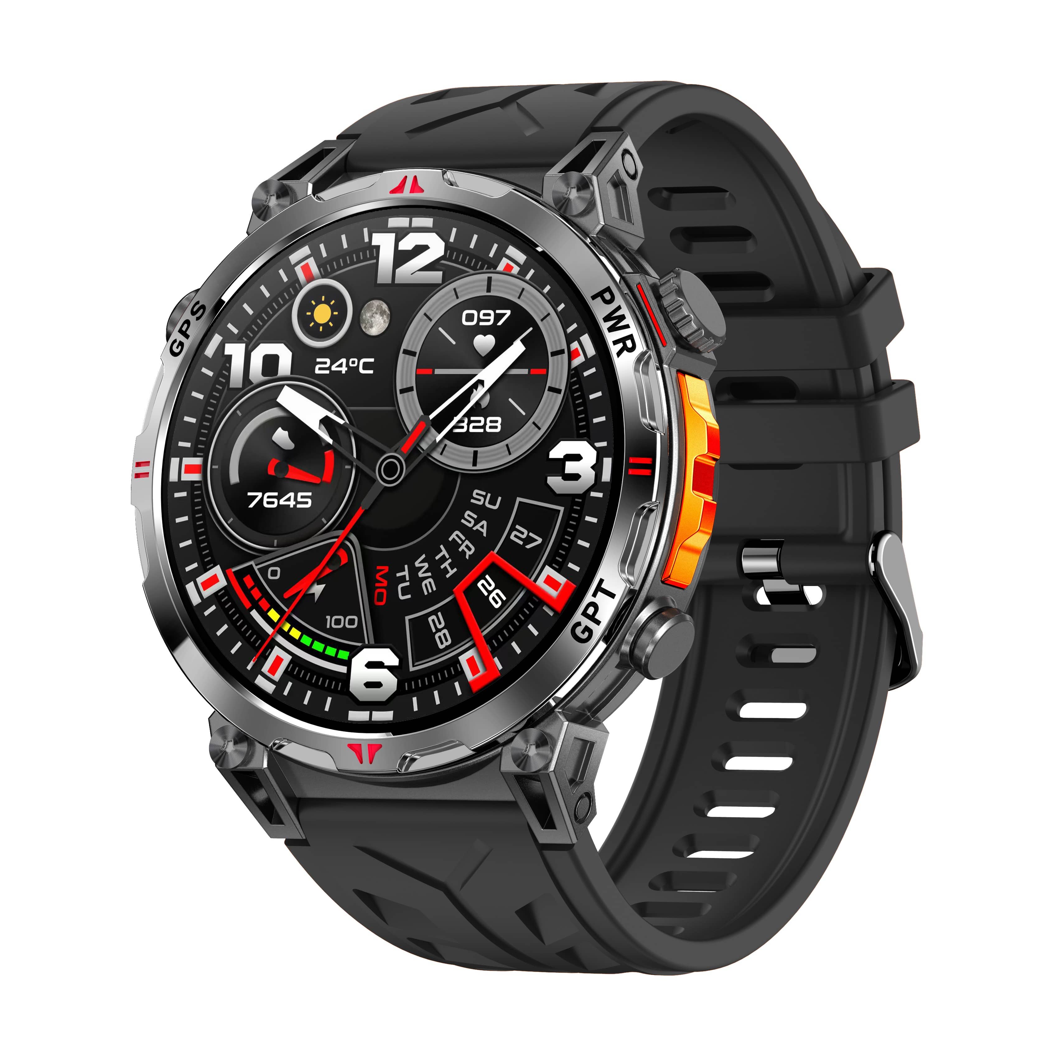 CFY93 New Generation of Sports Smartwatch AMOLED Colorful Screen GPS Compass Bluetooth Calling 3ATM Waterproof