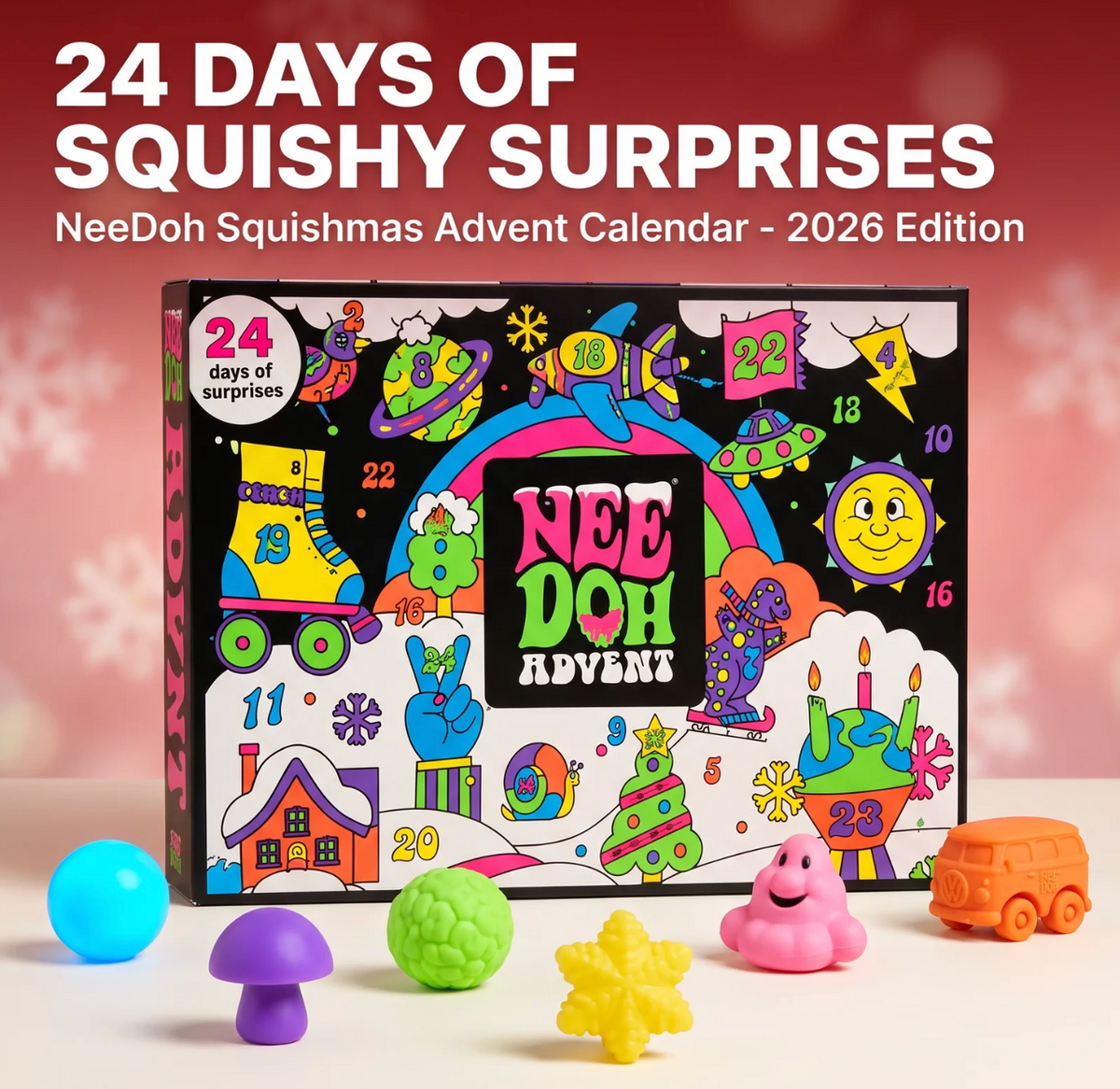 Squishy Advent Calendar 2026 - 24 Christmas Squishies