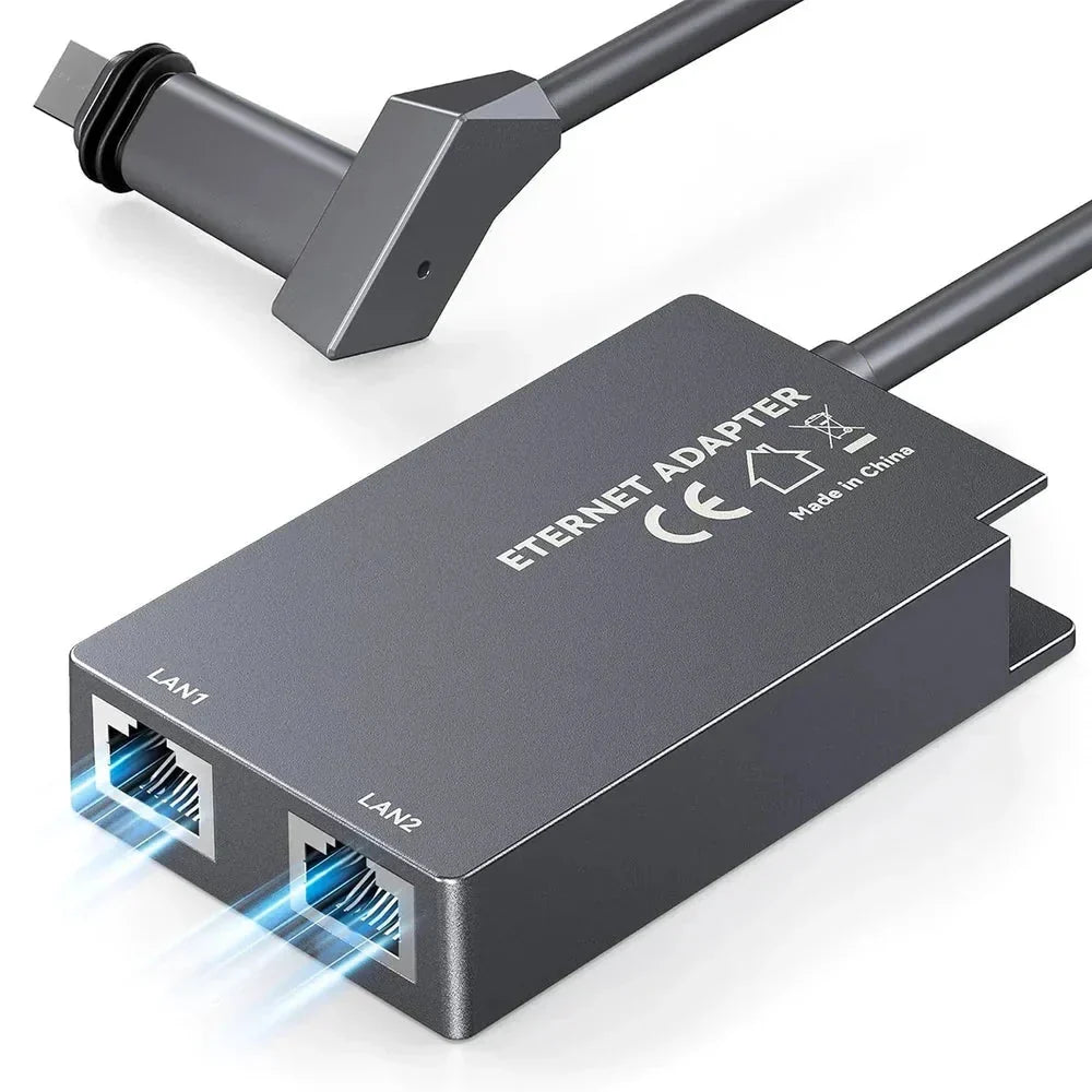 Starlink Gen 2 Dual-Port Ethernet Adapter | 2-in-1 RJ45 Splitter